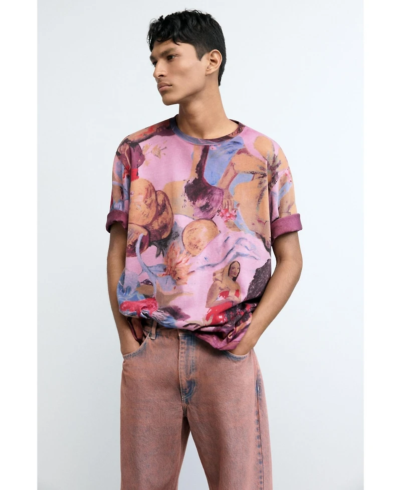 Desigual Men's Floral printed t-shirt