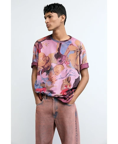 Desigual Men's Floral printed t-shirt