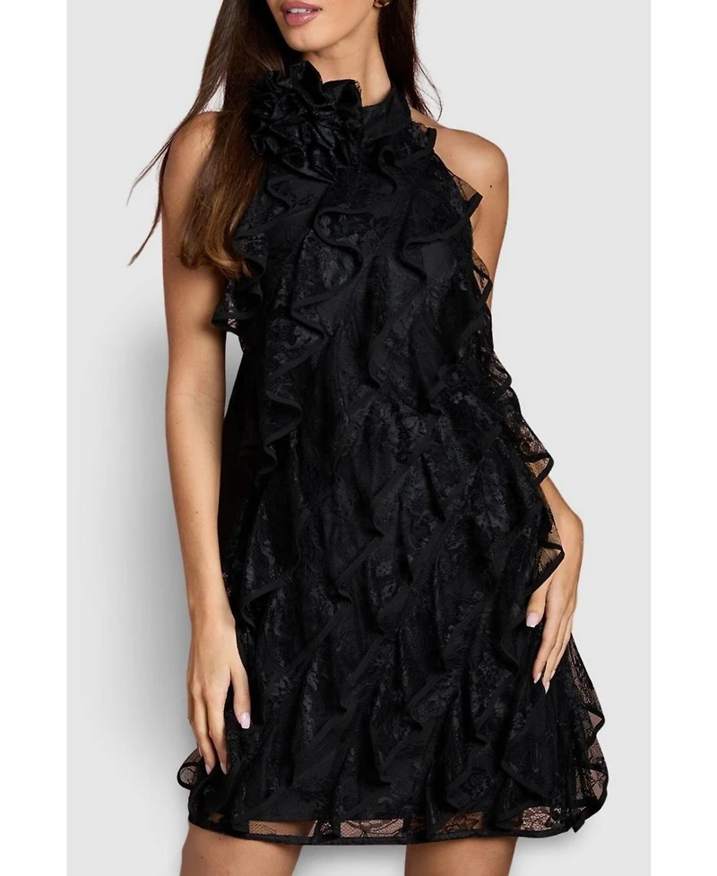 Coast Women's Lace Frill Mini Dress