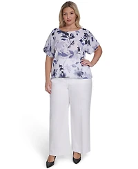 Calvin Klein Plus Printed Crew Neck Top
