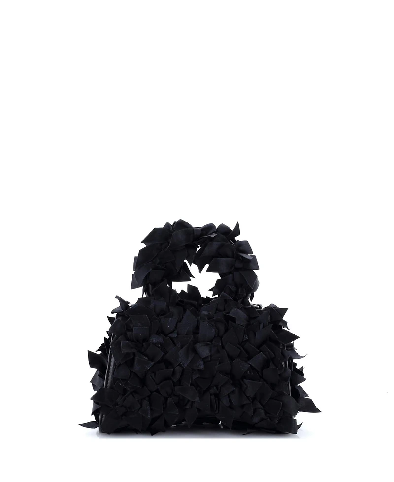 Pre-Owned Balenciaga Xs Hourglass Top Handle Bag Satin Ribbon Embellished