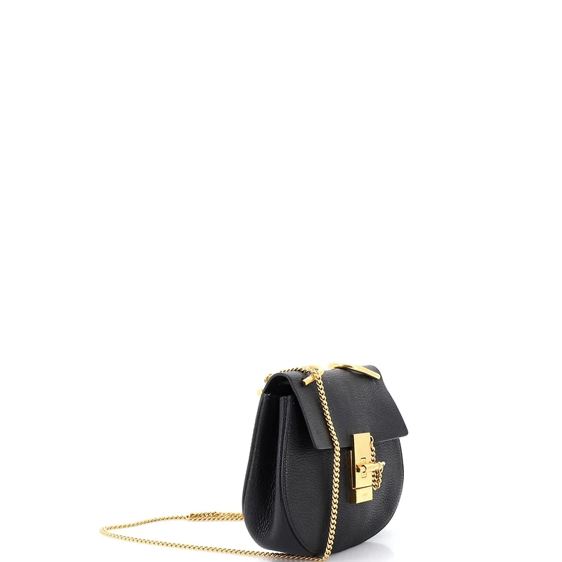 Pre-Owned Chloe Mini Drew Crossbody Bag Leather