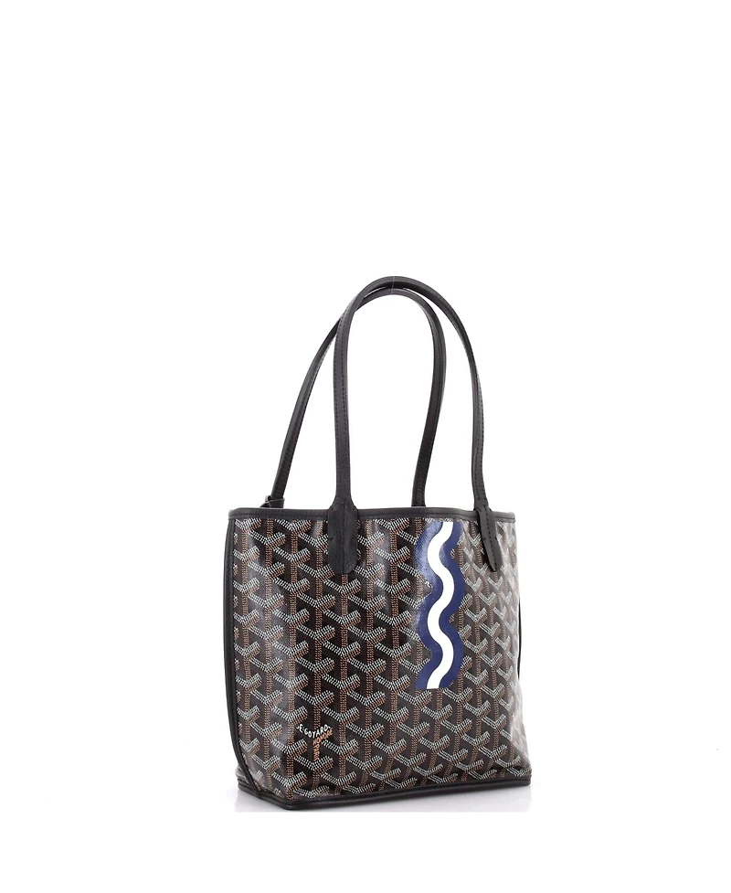 Pre-Owned Goyard Mini Anjou Reversible Tote Printed Coated Canvas