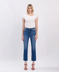 Flying Monkey Women's Super High Rise Slim Straight Jeans