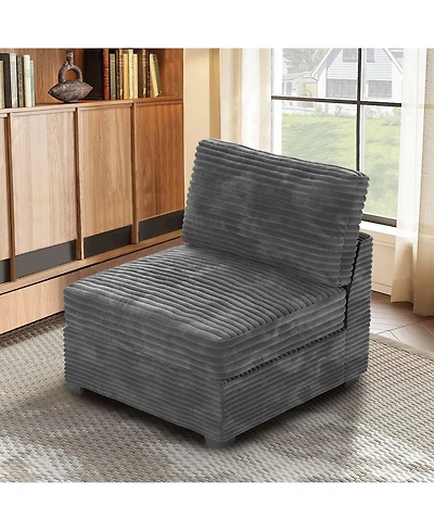 Xizzi Modular Sectional Sofa Middle Seat Module, 32.7" for Diy Combination L U V Shaped, Plush Corduroy Loveseat Chair Living Room
