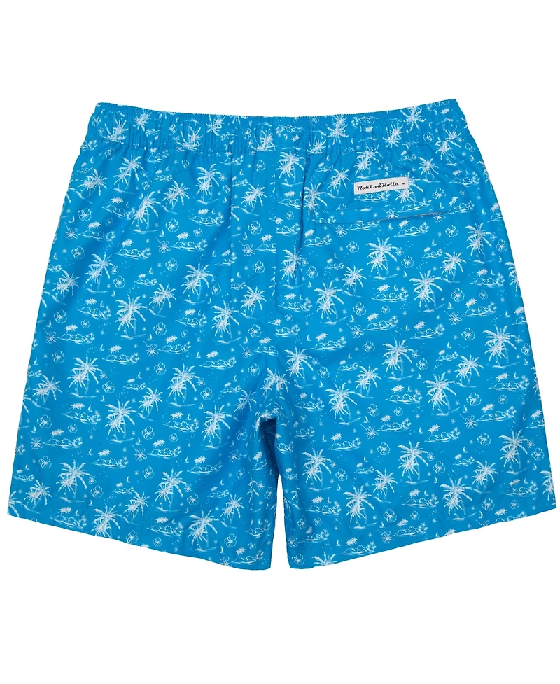 Rokka&Rolla Men's Compression Liner Swim Trunks with Back Zipper Pocket