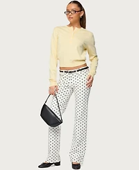 Edikted Women's Yolana Henley Light Knit Sweater