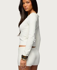 Edikted Women's Arianna Off Shoulder Knit Sweater