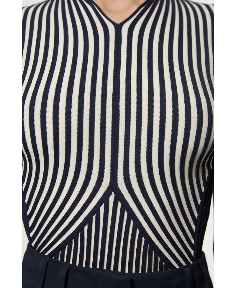 Karen Millen Women's Sculpted Knitted Top