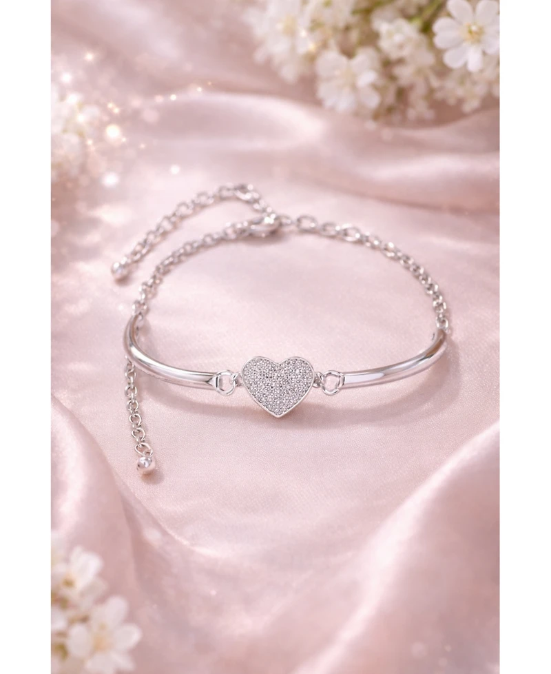 Chanteur Girls Gold Plated Cz Heart Bracelet