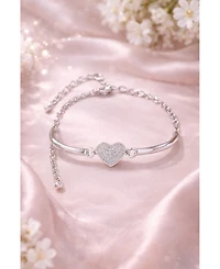 Chanteur Girls Gold Plated Cz Heart Bracelet
