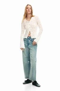 Desigual Women's Long Sleeve Knit Shirt
