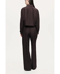 Nocturne Women's Buckle Detail Cropped Zip Jacket