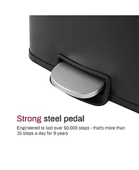 Mega Casa 8 Gallon Rectangular Matt Rectangular Kitchen Trash Can