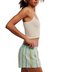 Free People Women's Snap Into it Henley Crop Top