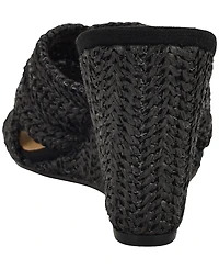 Nine West Women's Nejia Woven Slip-On Wedge Sandals