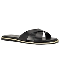 Nine West Women's Edeny Criss-Cross Flat Slip-On Sandals