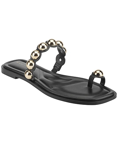 Marc Fisher Women's Zaby Ornamented Toe Ring Flat Sandals