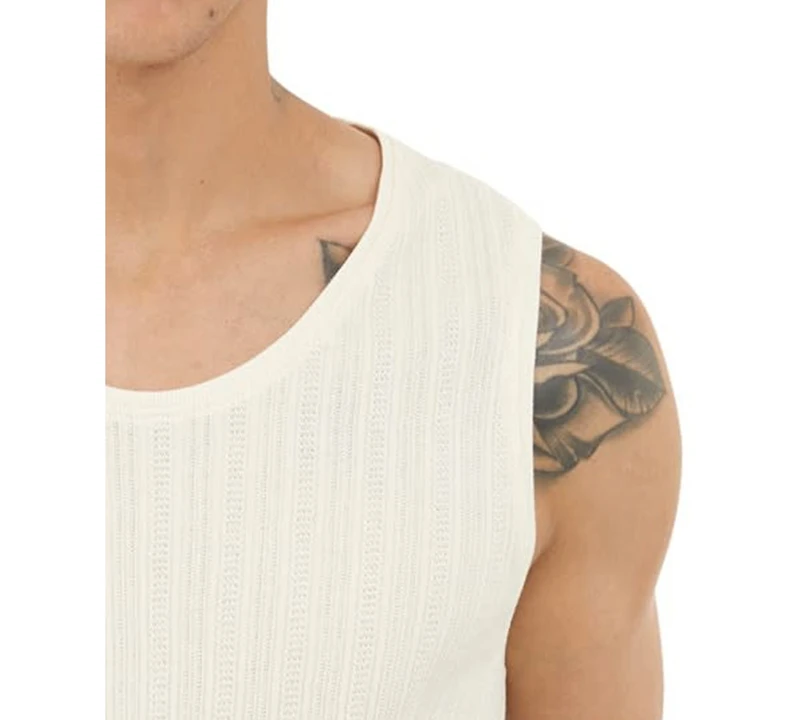 Guess Men's Regular-Fit Loose-Knit Textured Tank Top