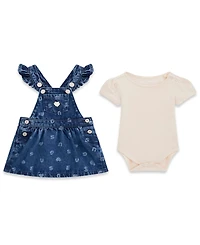 Guess Baby Girls' Bodysuit and Denim Skirtall, 2-Piece Set