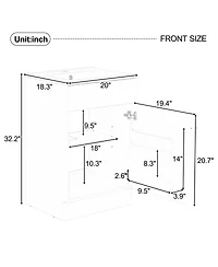 Sillysis 20'' Bathroom Vanity with Sink, Painted Mdf Cabinet, Soft Close Door, Adjustable Shelf & Organizer for Small Spaces