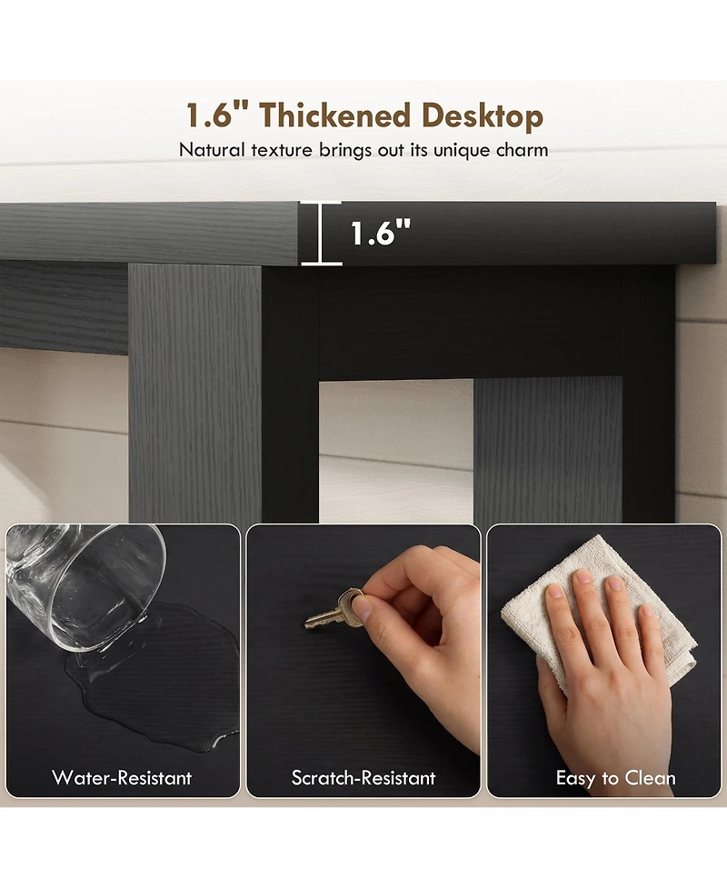 Homcom Farmhouse Console Table, 63" Narrow Entryway Table