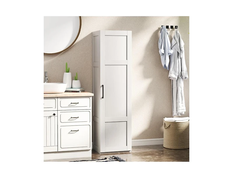 Slickblue 4-Shelf Tall Storage Cabinet for Bathroom and Living Room