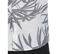 Cubavera Men's Textured Fern Print Shirt