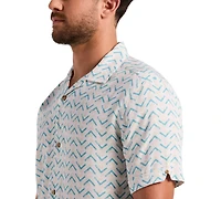 Cubavera Men's Textured Geometric Print Shirt