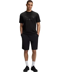 Boss by Hugo Men's Stretch-Cotton Logo Artwork T-Shirt