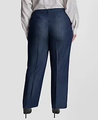 Dkny Plus Mid-Rise Pleated Trouser