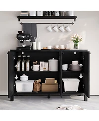 Sugift Modern Sideboard Buffet Cabinet Tv Media Console with Storage for Living Room Hallway Entryway