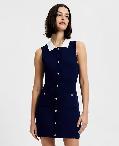 French Connection Women's Collared Neck Mini Dress