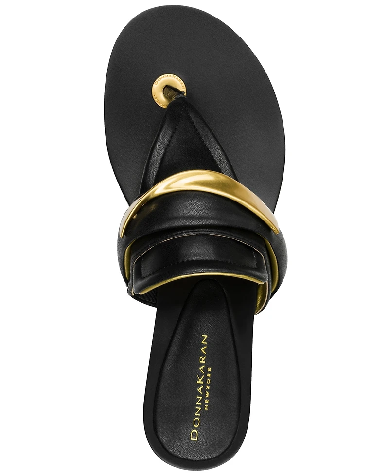 Donna Karan New York Women's Velvet Flat Thong Sandals