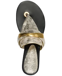 Donna Karan New York Women's Velvet Flat Thong Sandals