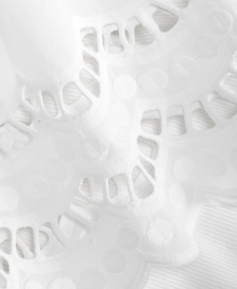 On 34th Women's Eyelet Puff Sleeve Ribbed Knit Top, Macy's Exclusive