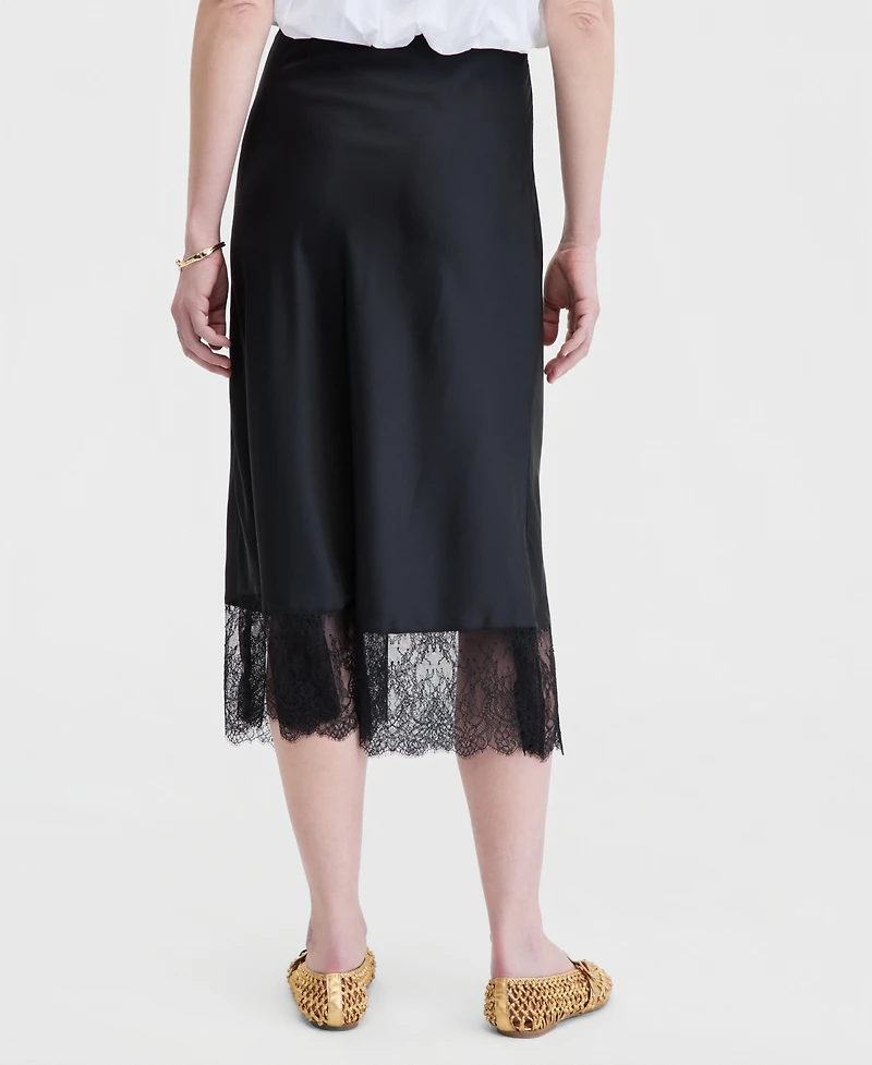 On 34th Women's Lace-Hem Midi Slip Skirt, Macy's Exclusive