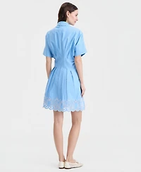 On 34th Women's Cutwork-Hem Mini Shirtdress, Macy's Exclusive