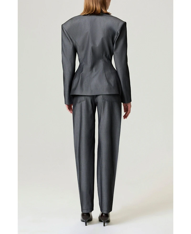 Nocturne Women's Structured Padded High-Neck Jacket