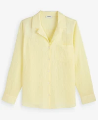 On 34th Women's Long-Sleeve Seersucker Shirt, Macy's Exclusive
