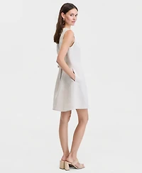 On 34th Women's Linen-Blend V-Neck Mini Dress, Macy's Exclusive
