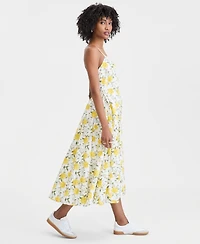 On 34th Women's Square-Neck Seamed Fit & Flare Midi Dress, Macy's Exclusive