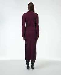 Leem Women's Jacquard Knit Fitted Top