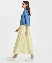 On 34th Women's Pull-On Poplin Midi Skirt, Macy's Exclusive