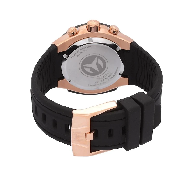 Technomarine Men's Tm- Reef Quartz Chronograph Black Dial Watch