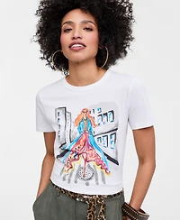 Women's Graphic-Print Cropped T-Shirt, Macy's Exclusive- Molly Rogers Capsule Collection