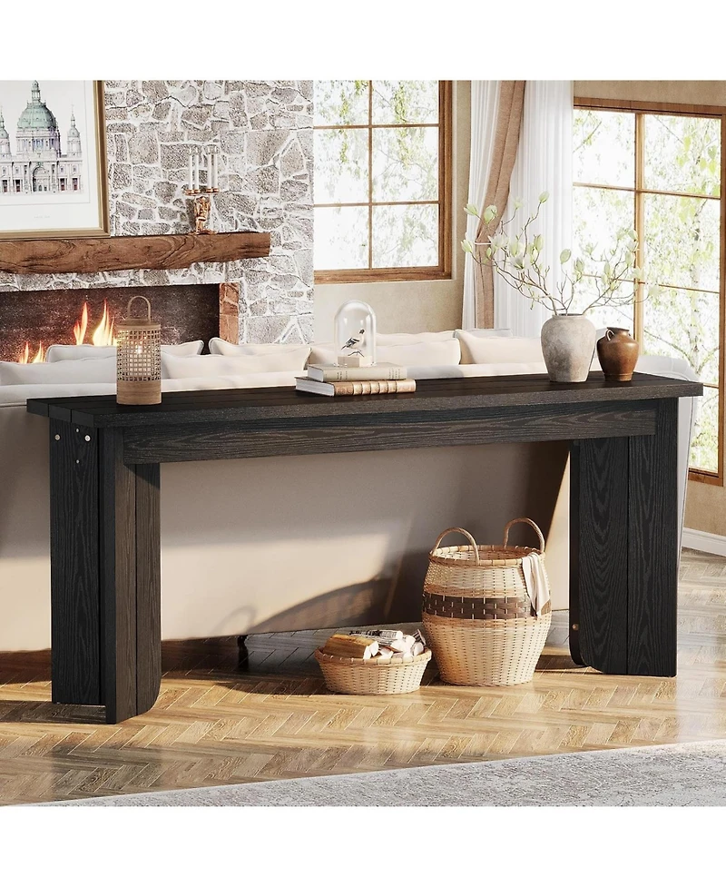 Tribesigns 70.9-Inch Long Tv Stand, Farmhouse Sofa Console Table with Widened Tabletop