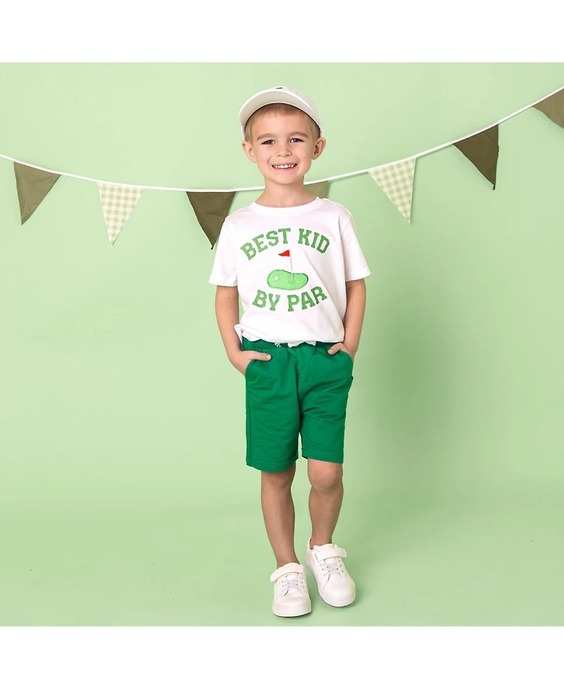 Sweet Wink Little Boys Best Kid By Par Patch Short Sleeve T-Shirt