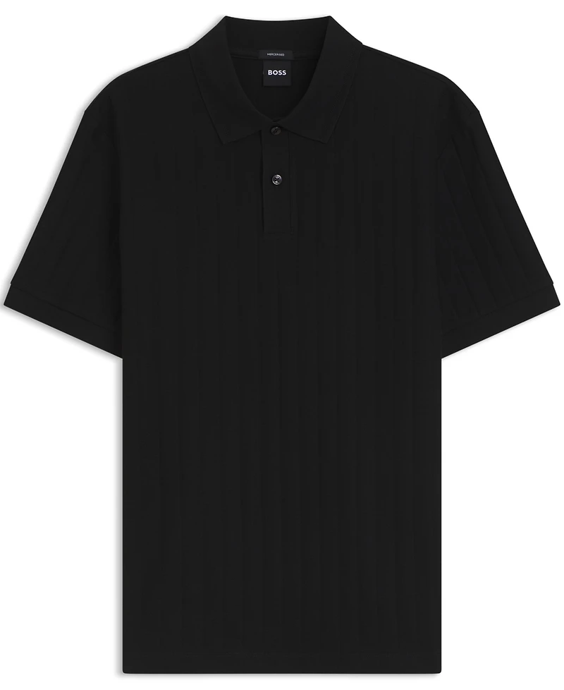 Boss by Hugo Men's Mercerized-Cotton Striped Polo Shirt