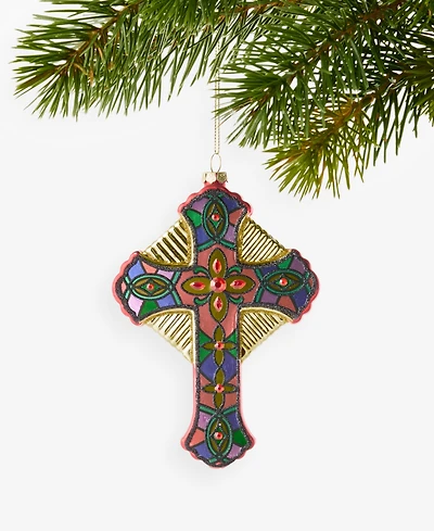 Holiday Lane Blessed Cross Ornament, Macy's Exclusive